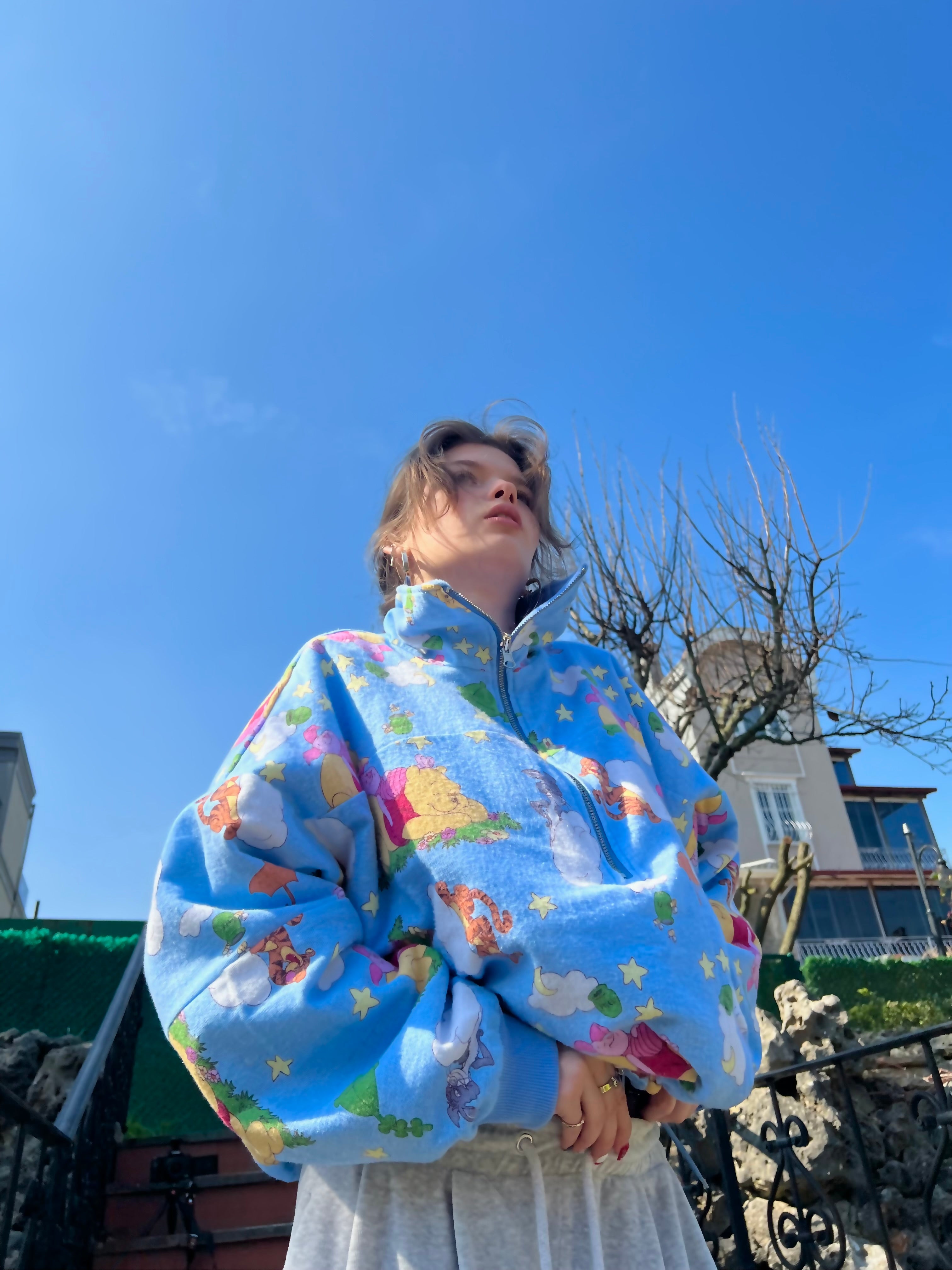 Çift Taraflı Poohoodie(mavi)