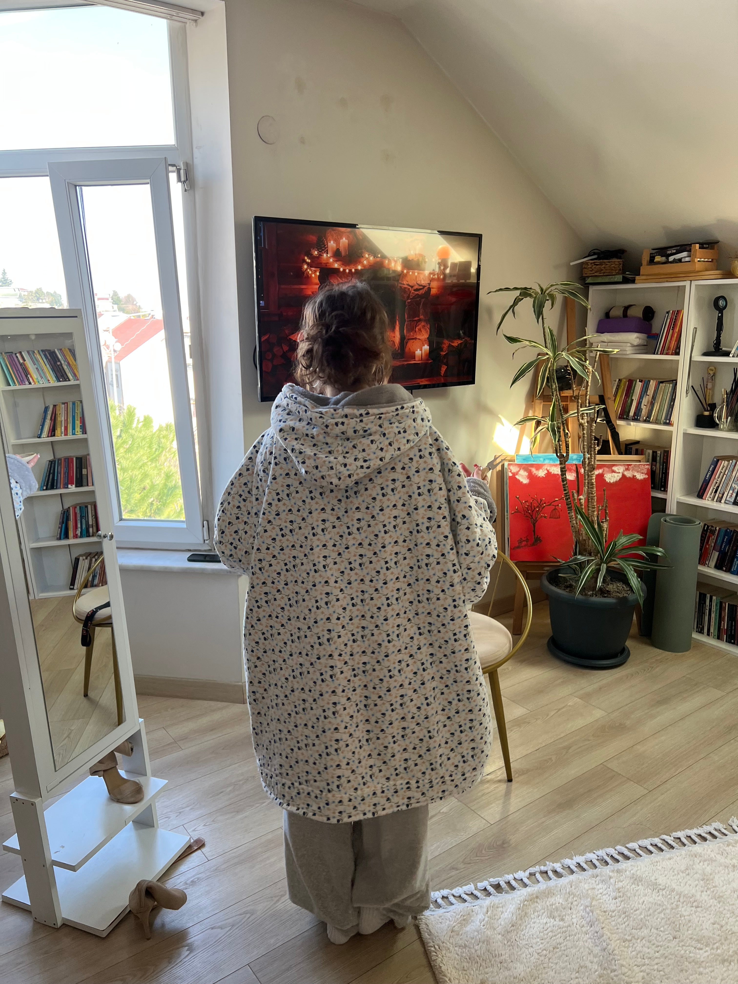 Çift taraflı MışılPuff (mavi gri )