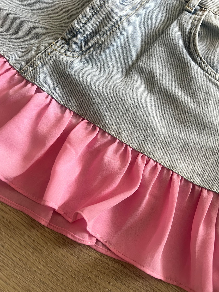 Fırfırlı denim etek (♻️)