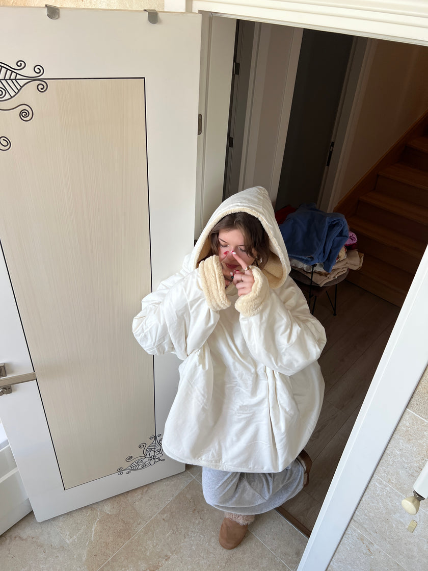 Çift taraflı Giyilebilir Battaniye(Bisküvi)