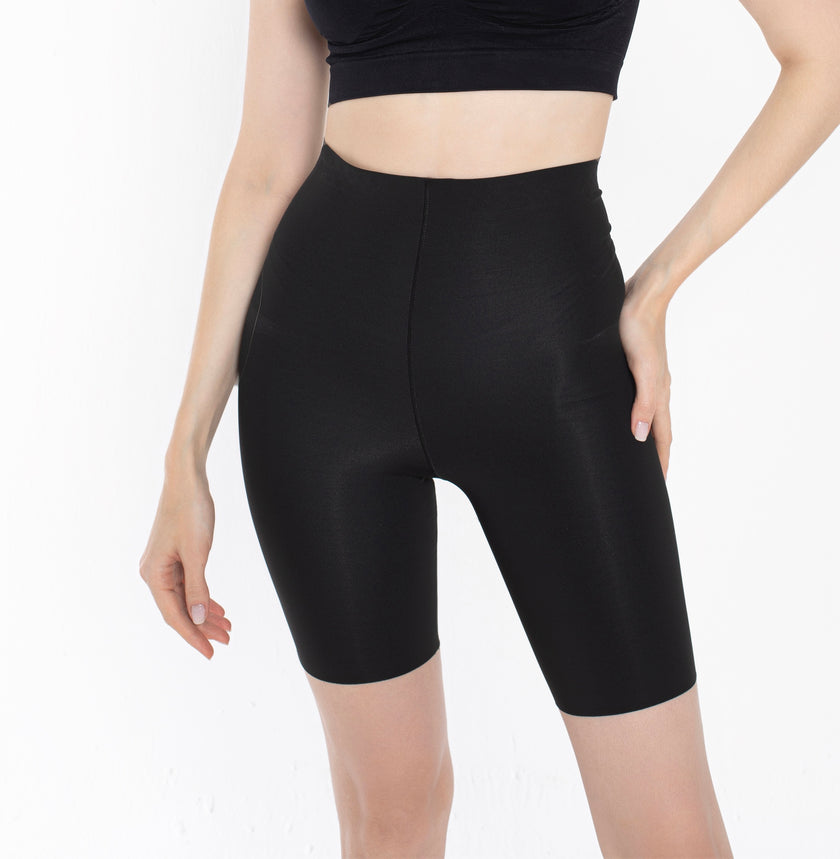 Lazer kesim korse şort (siyah)