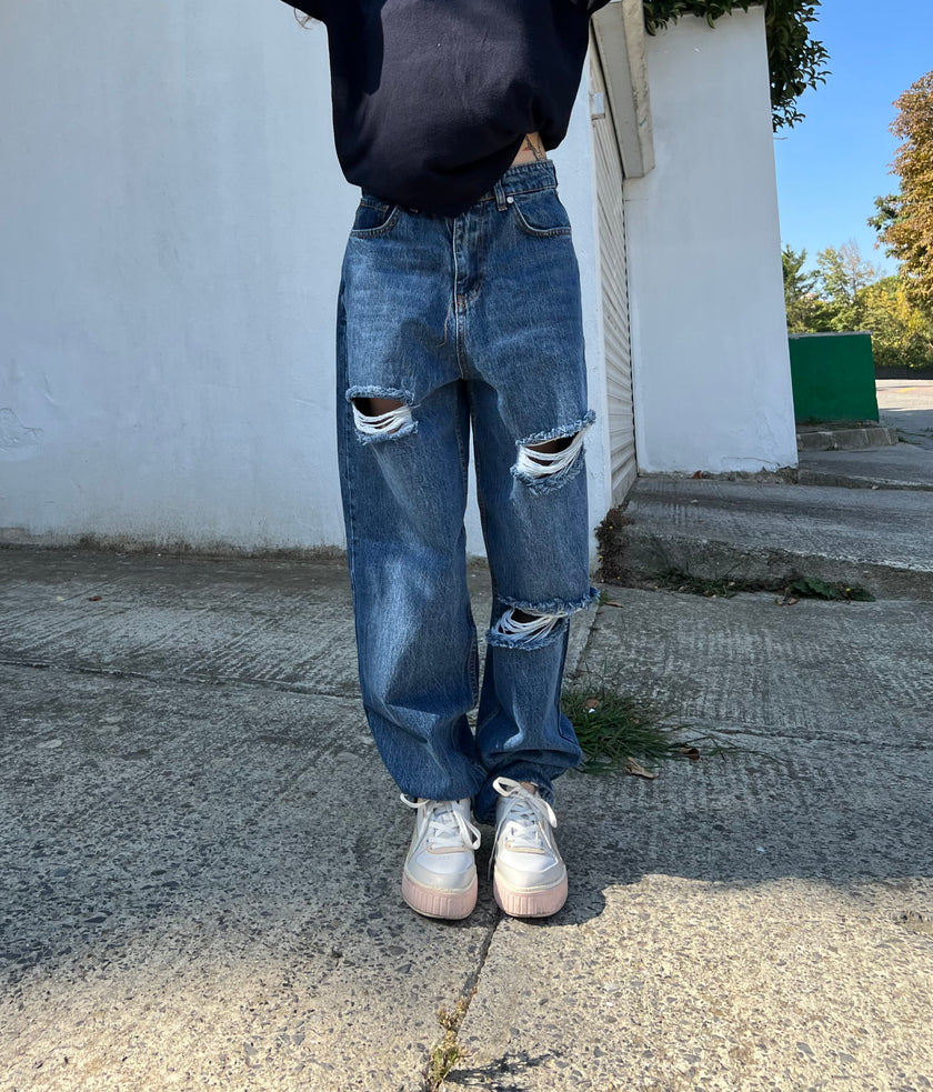 Lucifer lazerli baggy pantolon (milli kalıp)