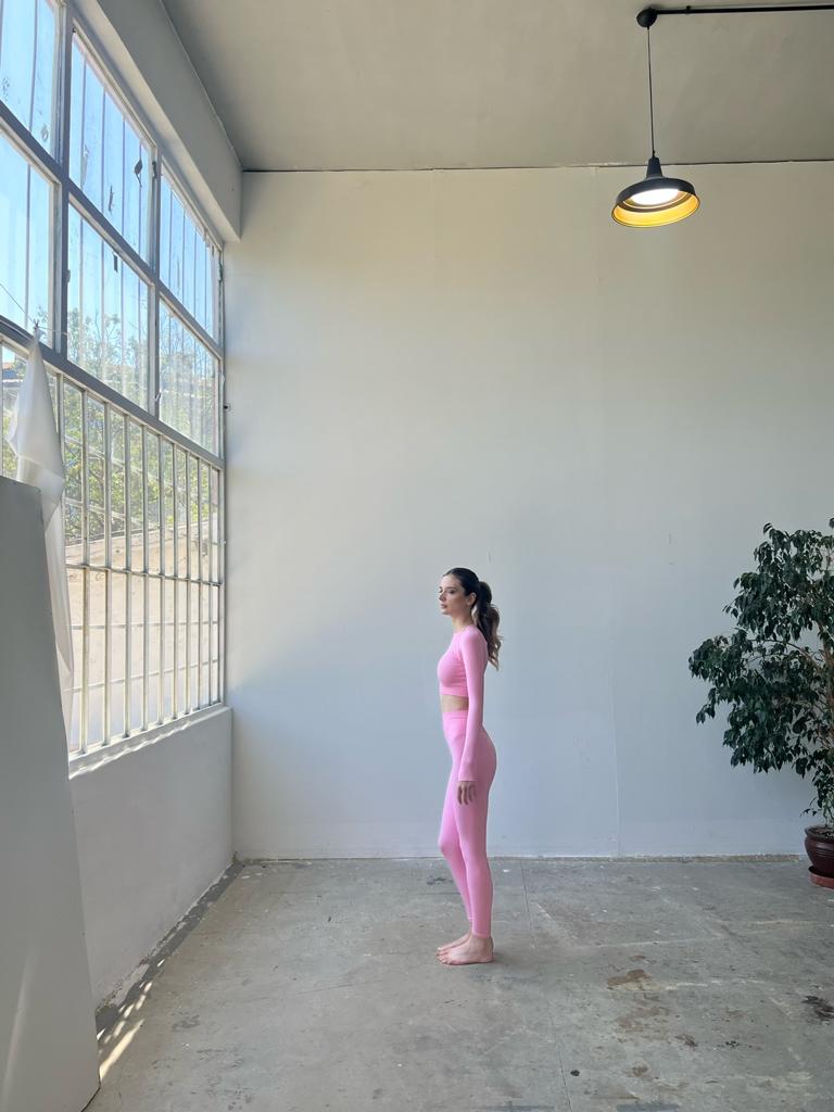 Uzun Kollu Tayt Takım (pembe)