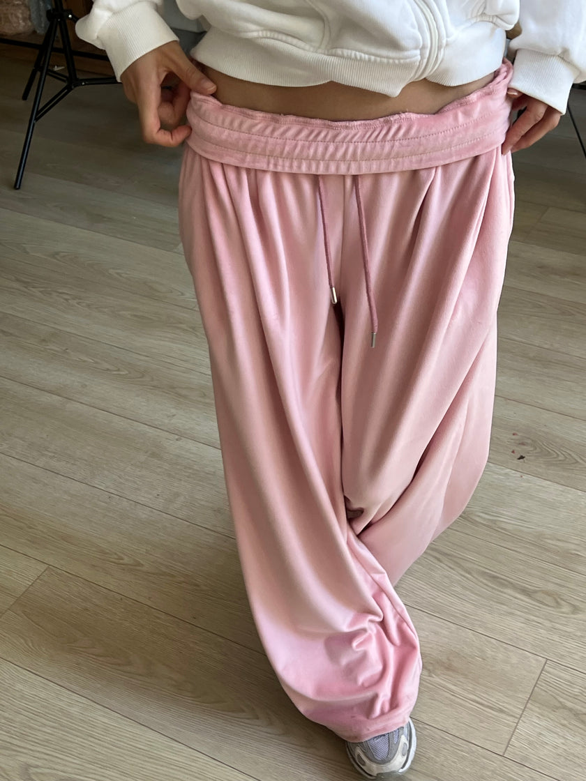 Kadife Pileli Eşoftolon (pembe)