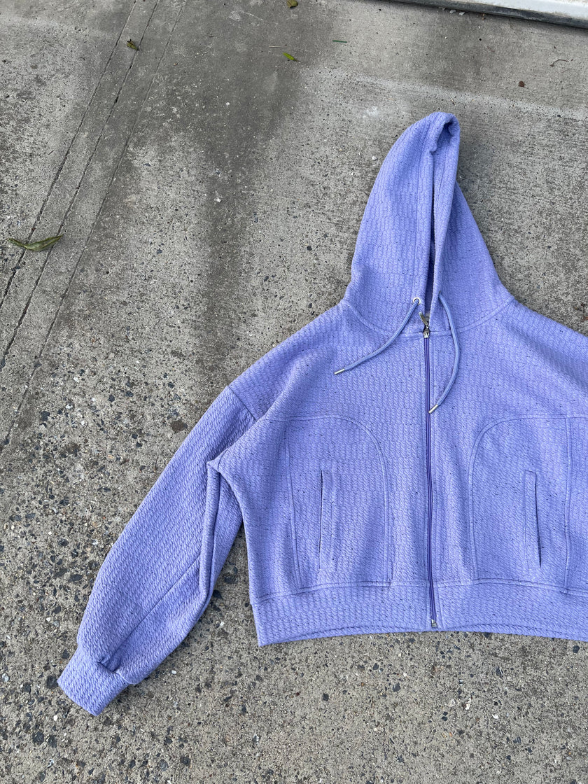Lila Örme Hoodie