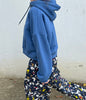 Sisli Mavi Hoodie