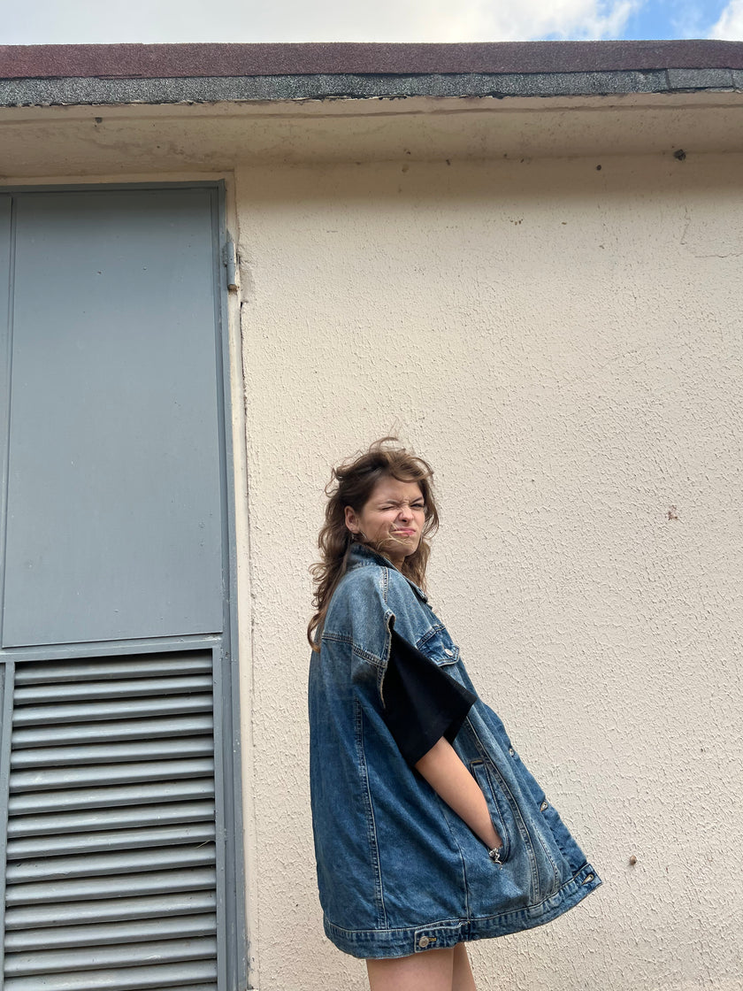 Denim Oversize Yelek