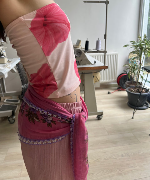 Çiçek baskı Crop