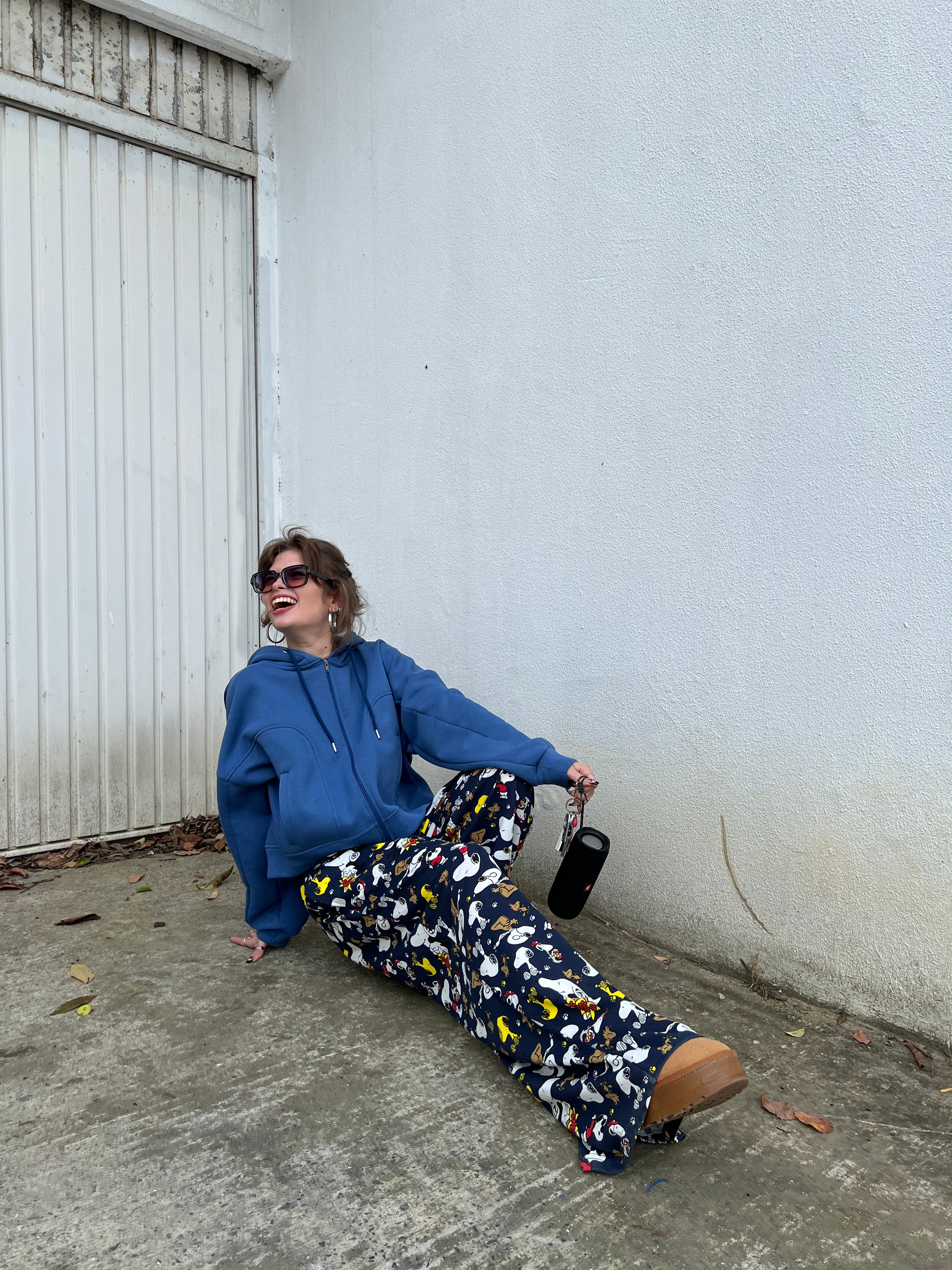 Sisli Mavi Hoodie