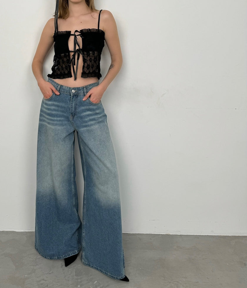 Fairy Dantel Top (siyah)