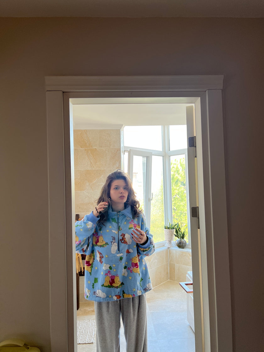 Çift Taraflı Poohoodie(mavi)