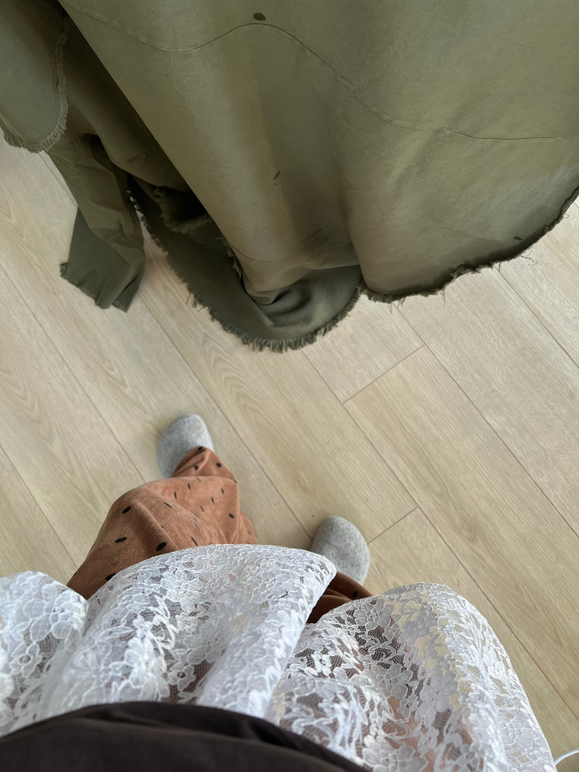 Dantel stoperli etek(♻️)