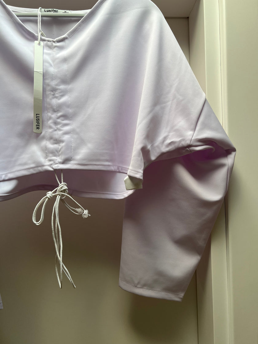 Büzgülü bluz (ekru)