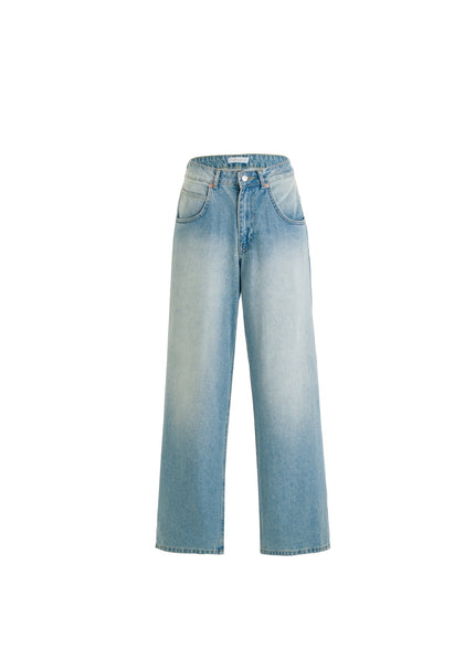 Denim washed baggy Jean