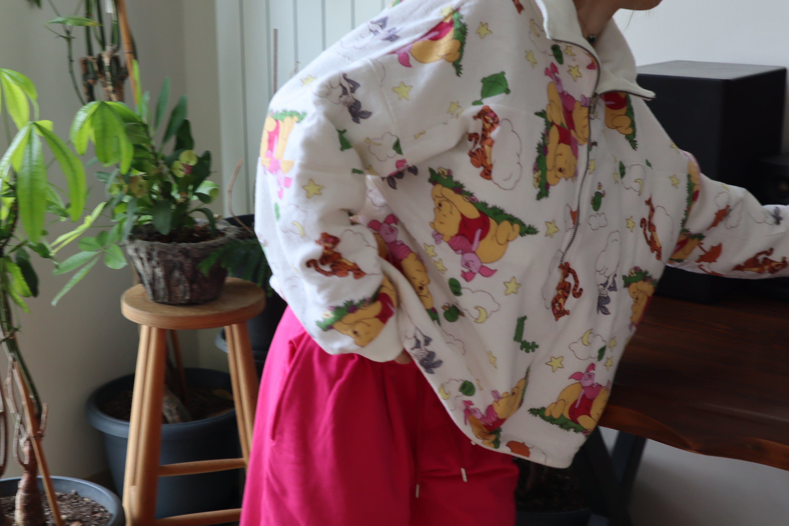 Çift taraflı Poohoodie(beyaz)