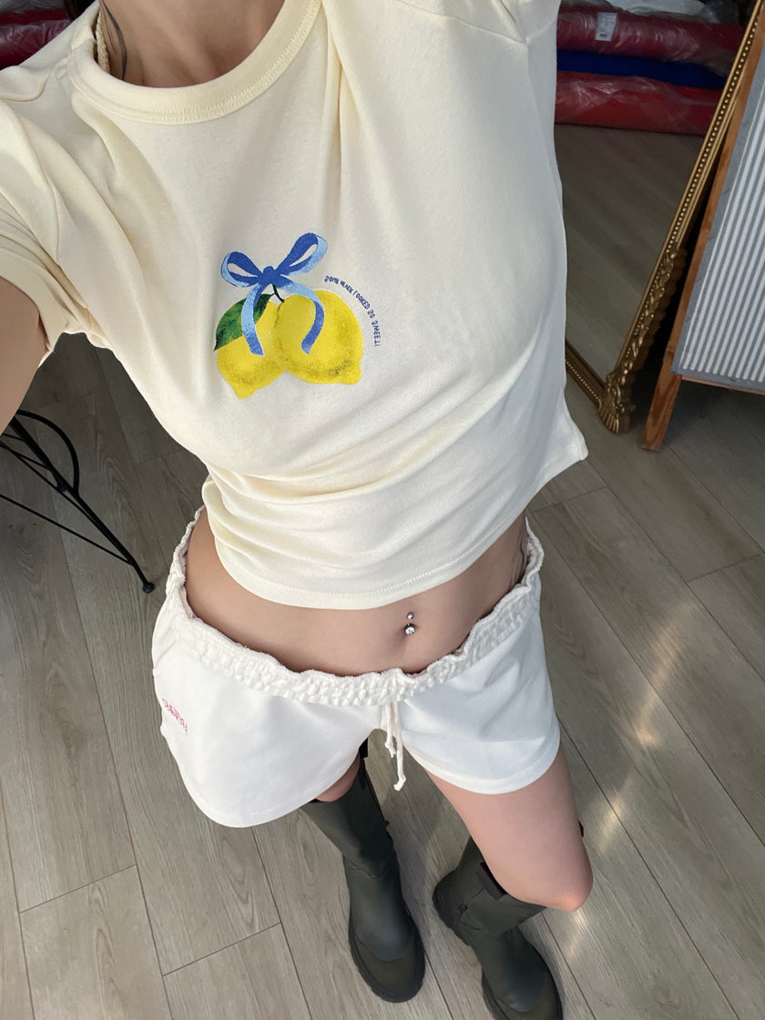 Limon baskılı tişört
