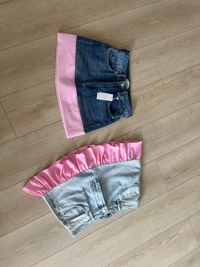 Fırfırlı denim etek (♻️)