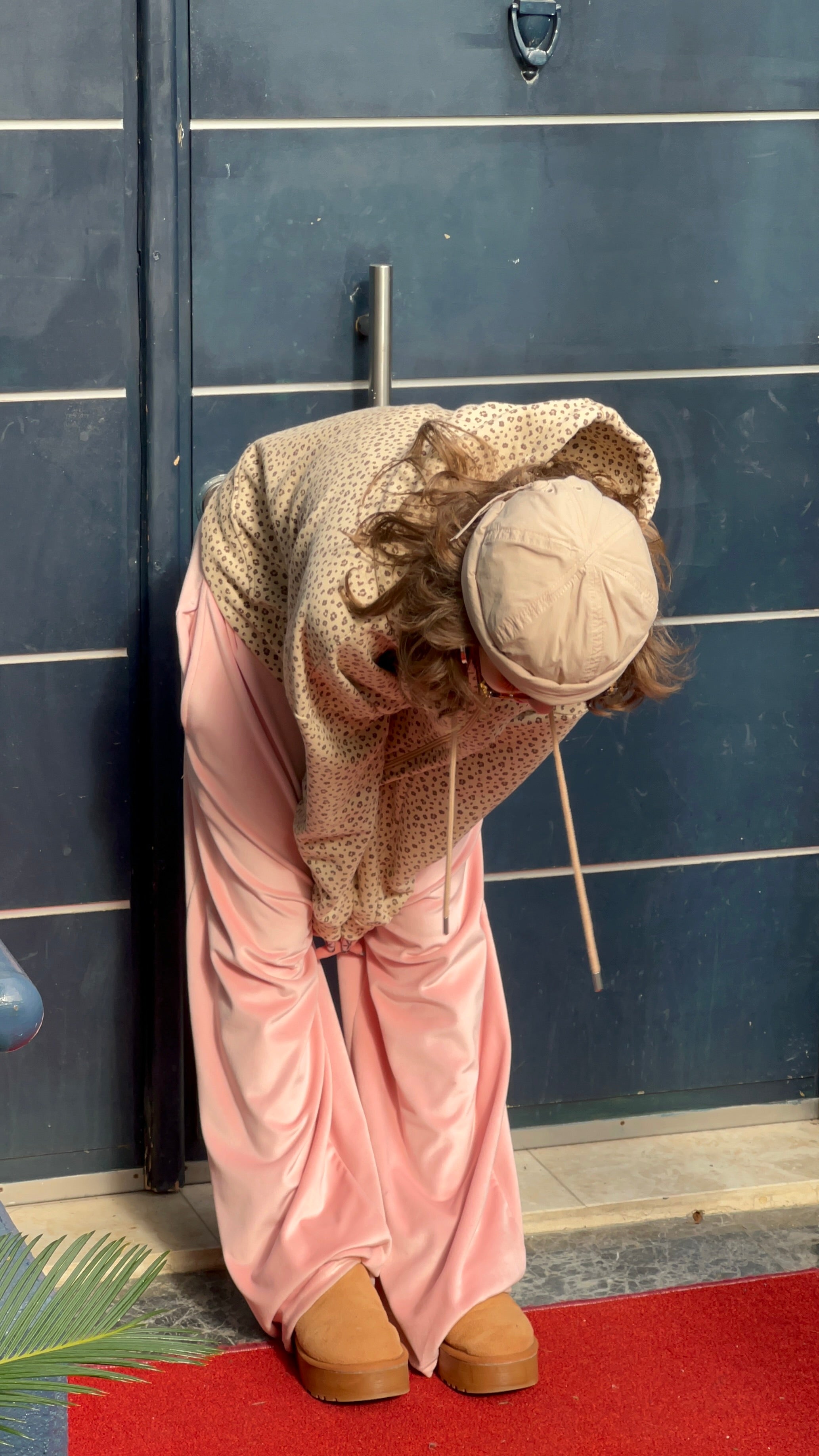 Kadife Pileli Eşoftolon (pembe)