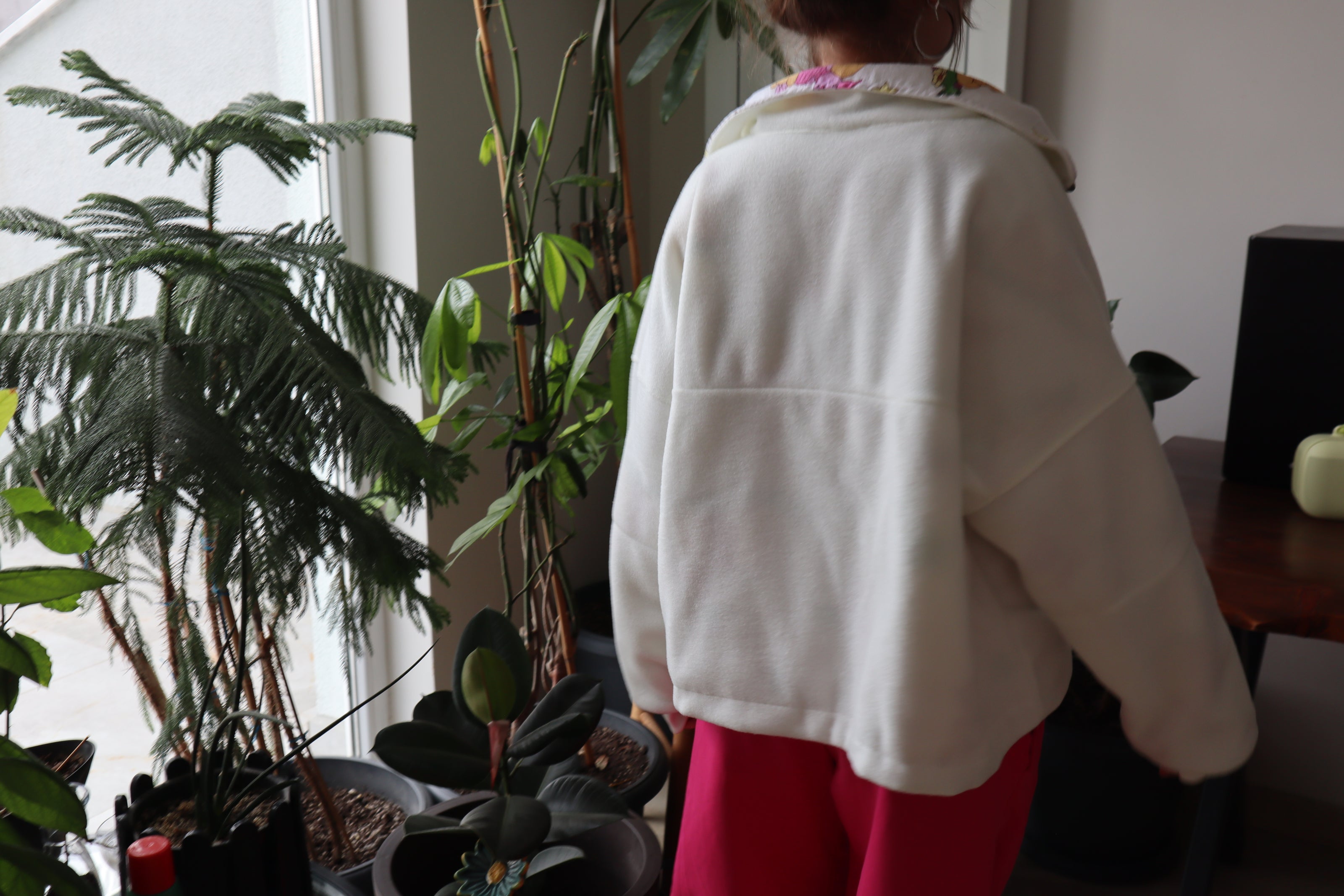 Çift taraflı Poohoodie(beyaz)