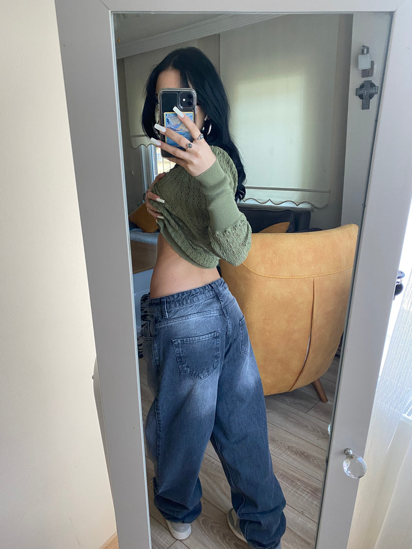 Gri taşlama baggy (milli kalıp)