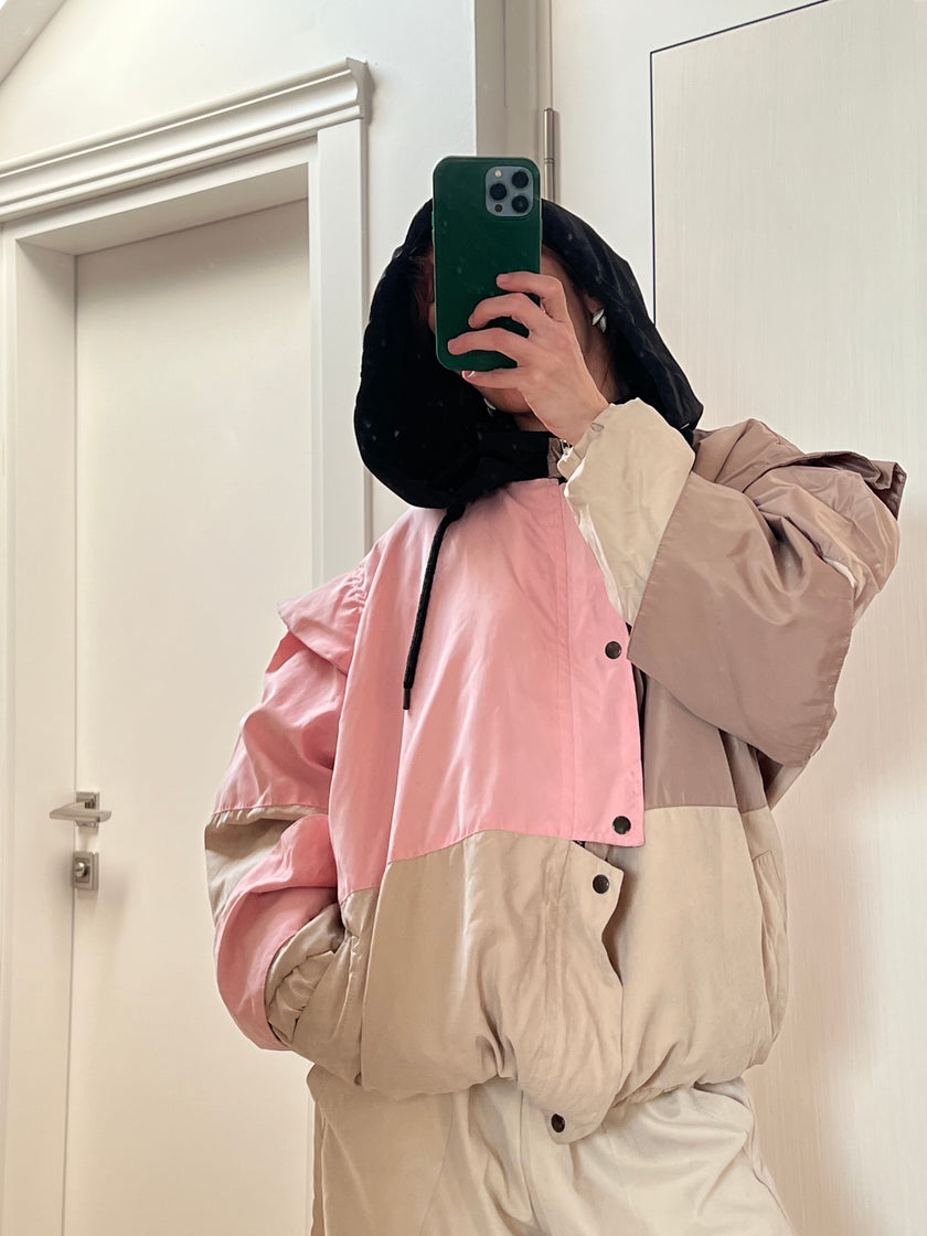 Fırfır kol şişme mont