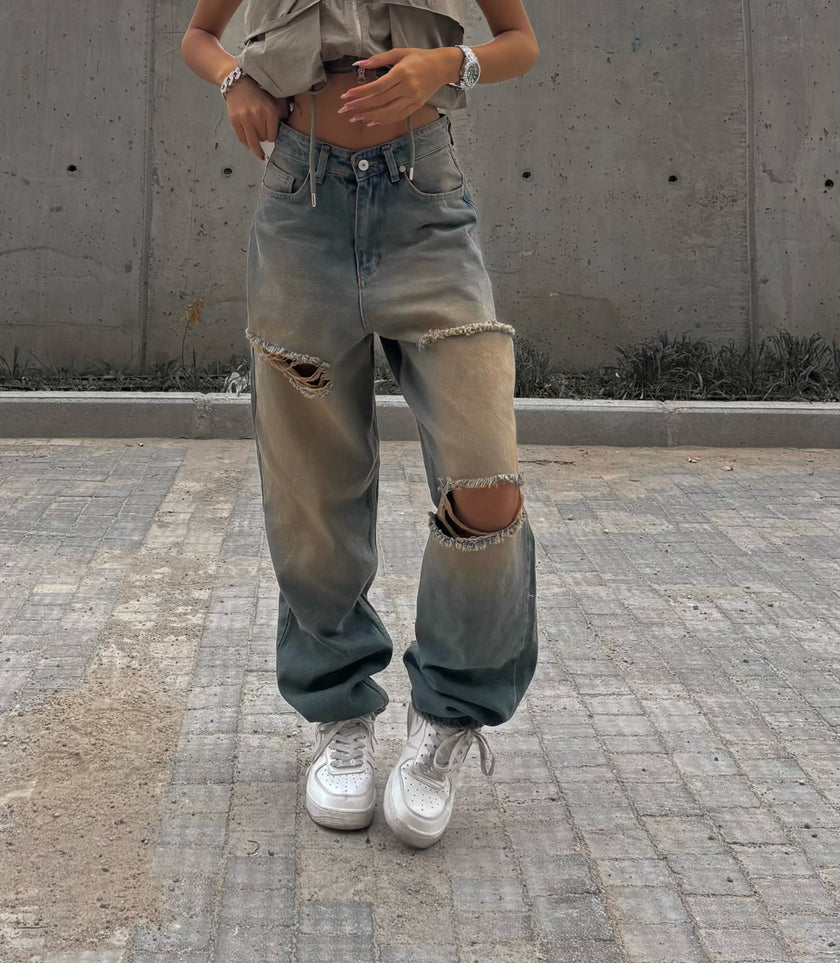 Lazerli Tint Yıkama Baggy(milli kalıp)