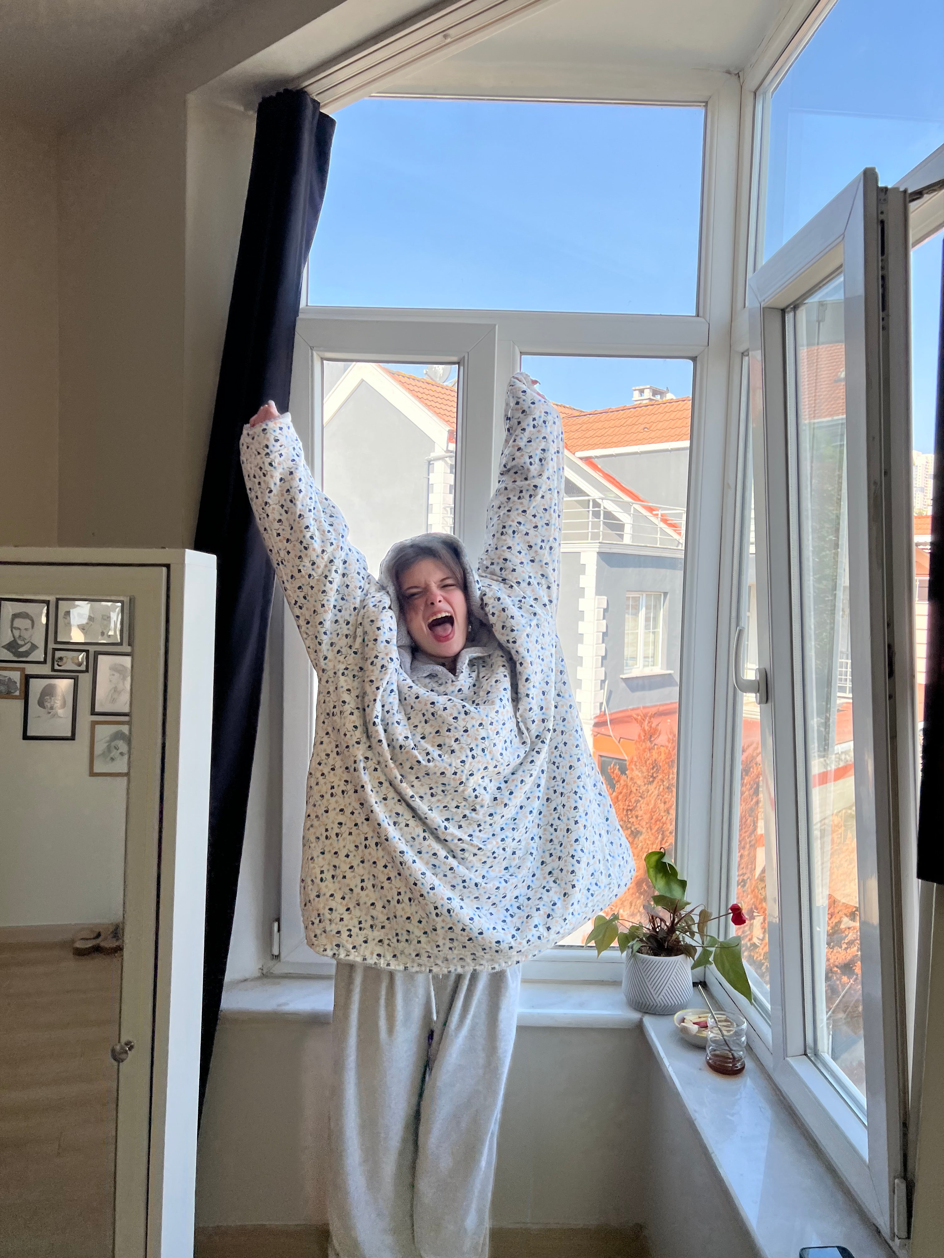 Çift taraflı MışılPuff (mavi gri )