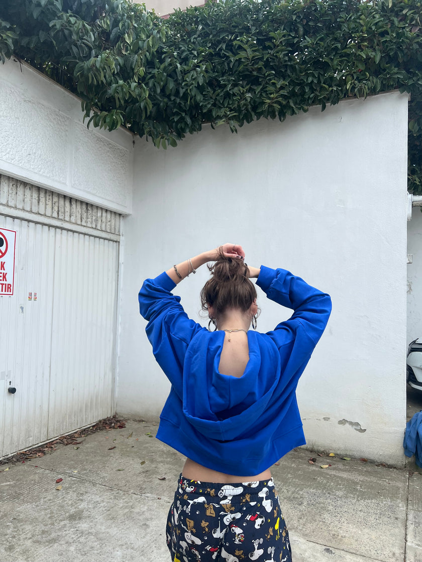 Sax şardonlu Hoodie