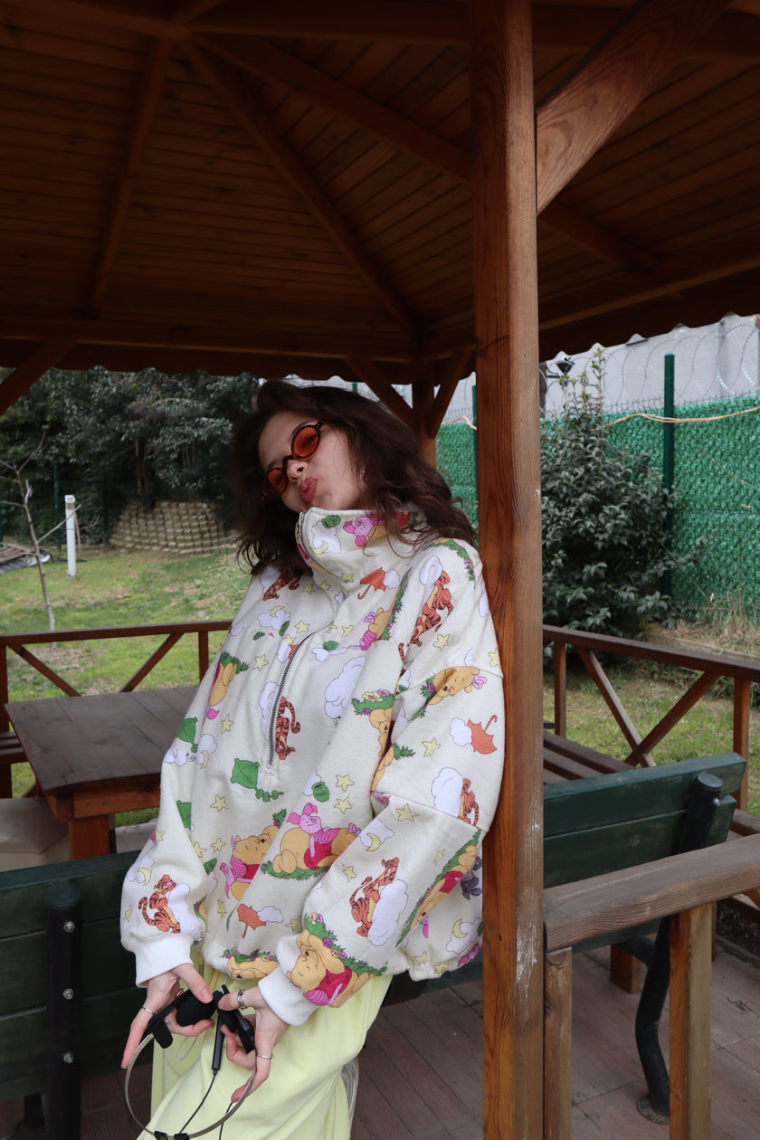 Çift taraflı Poohoodie(butter yellow)