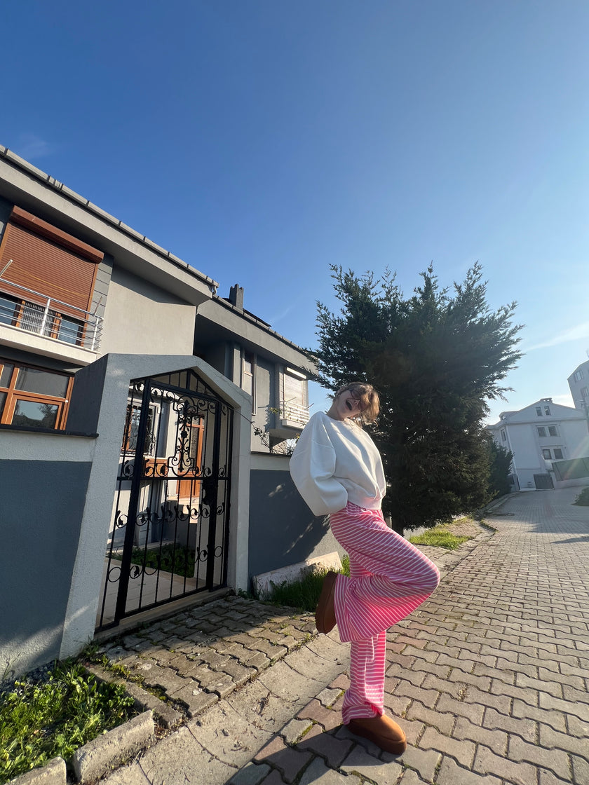 Pijtolon Soleil Çizgili(pink)