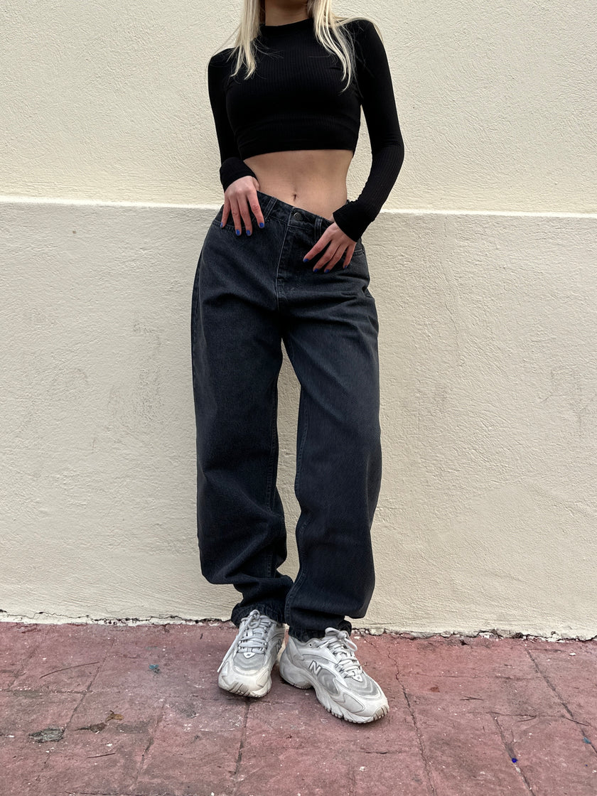 Antrasit Baggy Jean(milli kalıp)