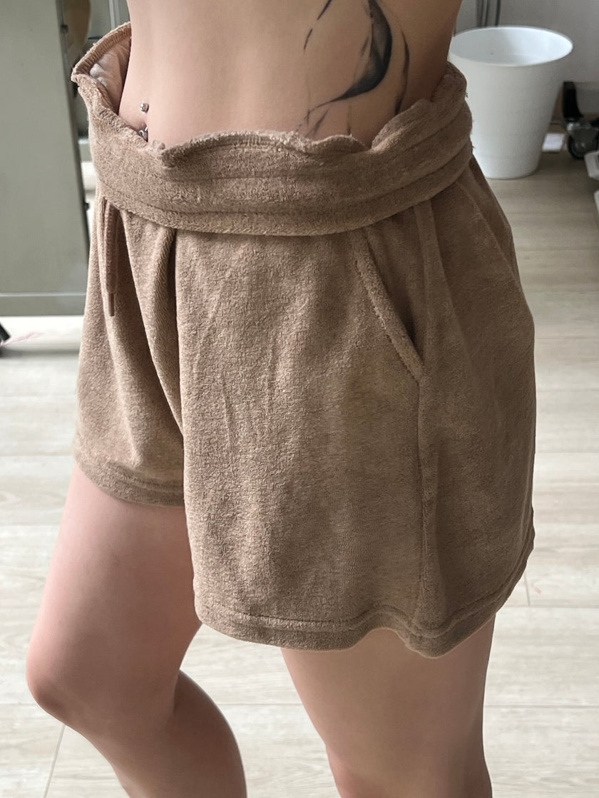 Kahve Havlu Şort