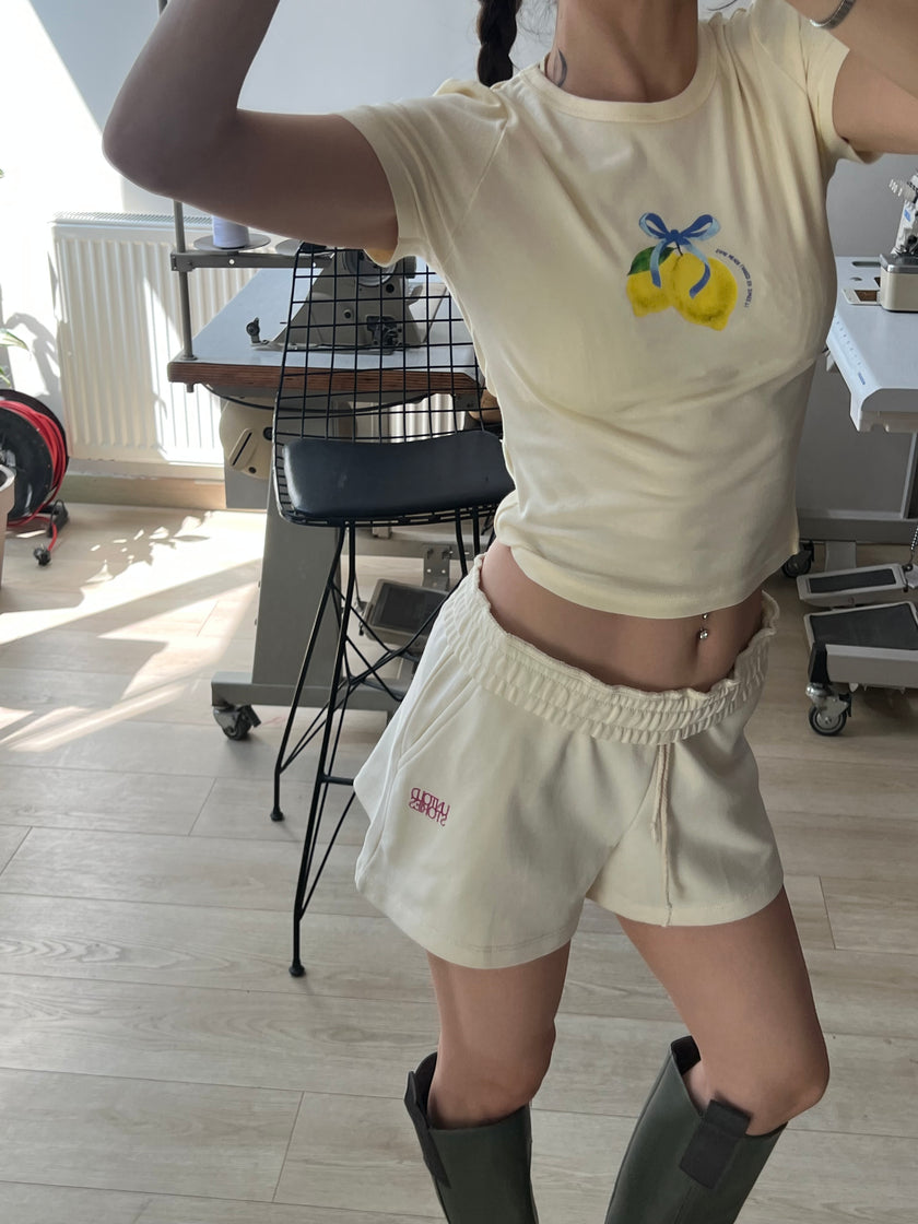 Pamuklu pastel Şort