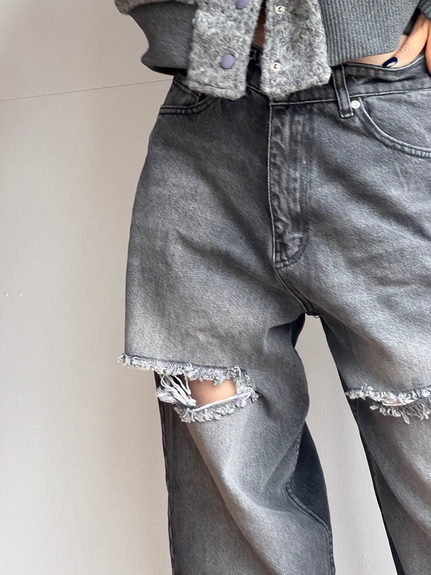 Lazerli Füme Baggy (milli kalıp)