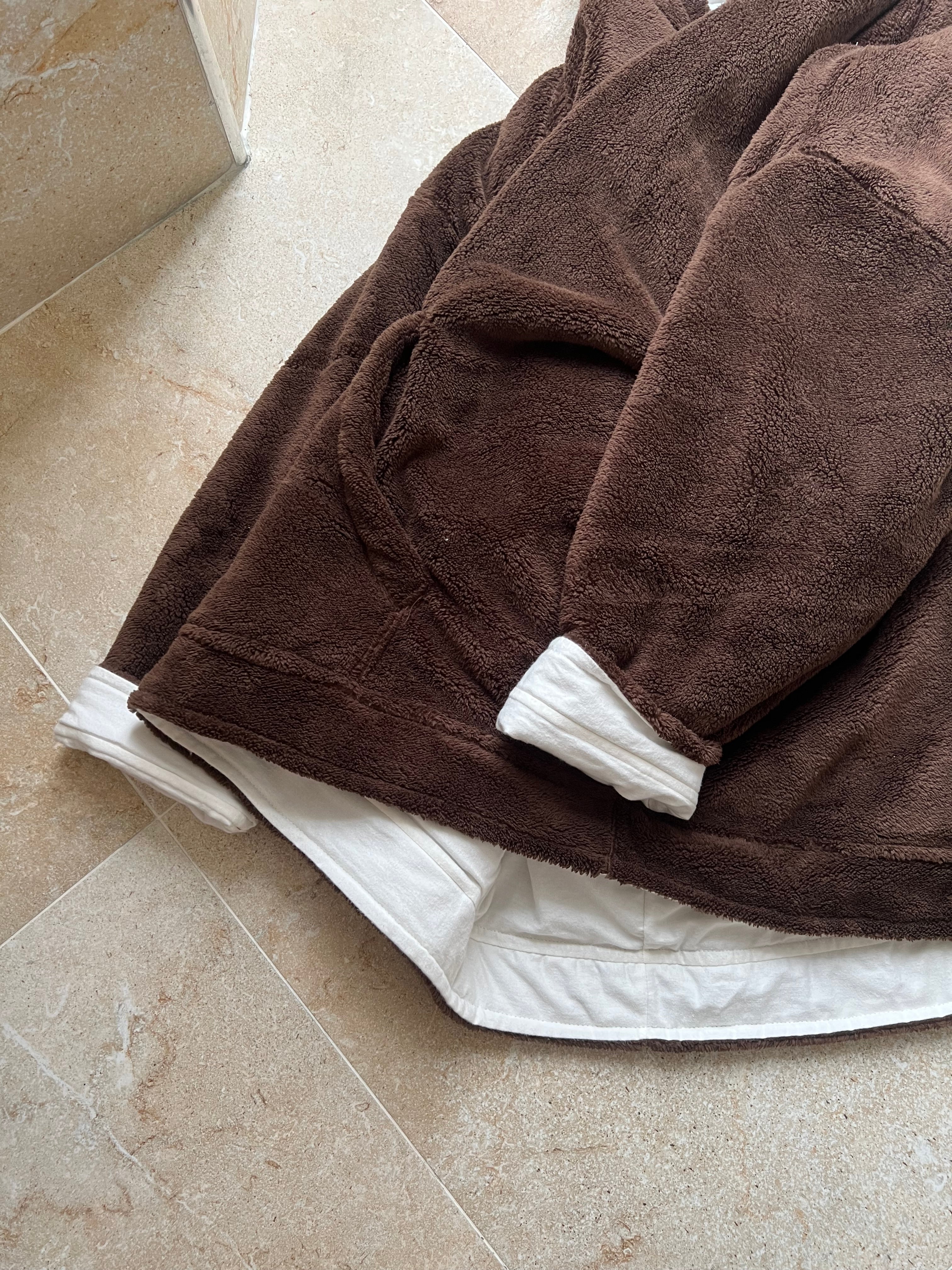 Çift Taraflı Giyilebilir Battaniye(Kahve)