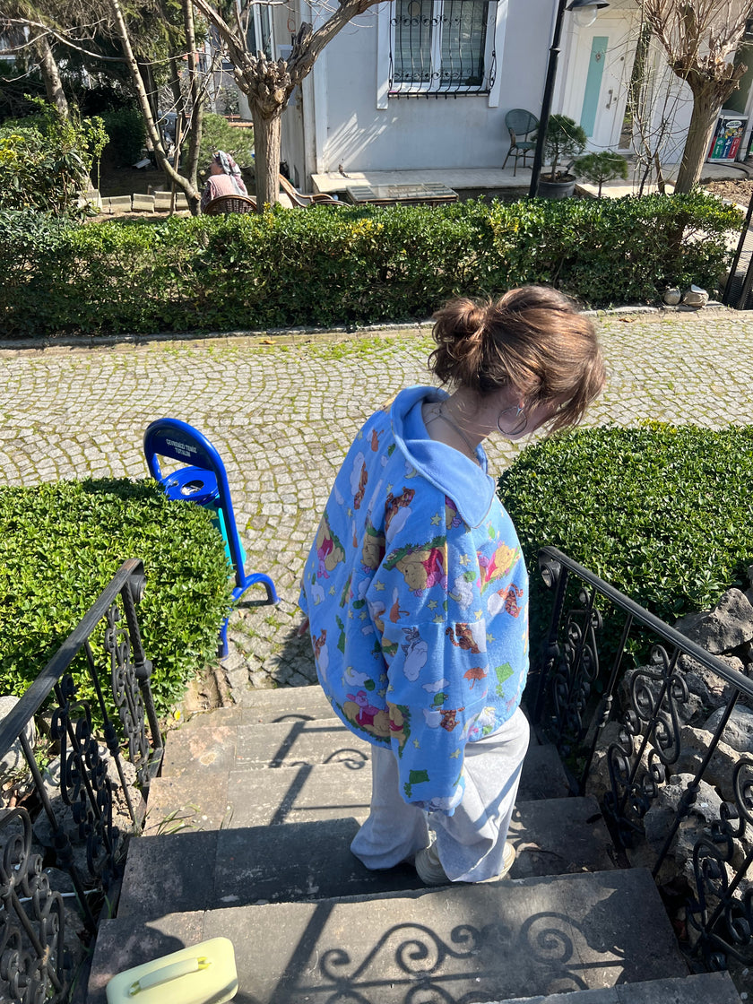 Çift Taraflı Poohoodie(mavi)