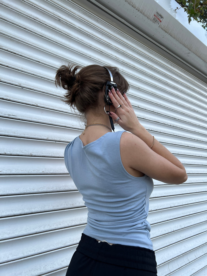 Pamuklu büzgülü Bluz(macun)