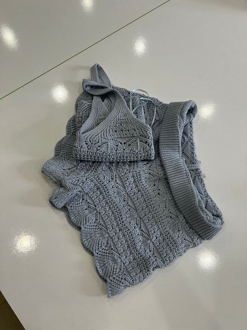 Örgü Takım (bebe mavisi)