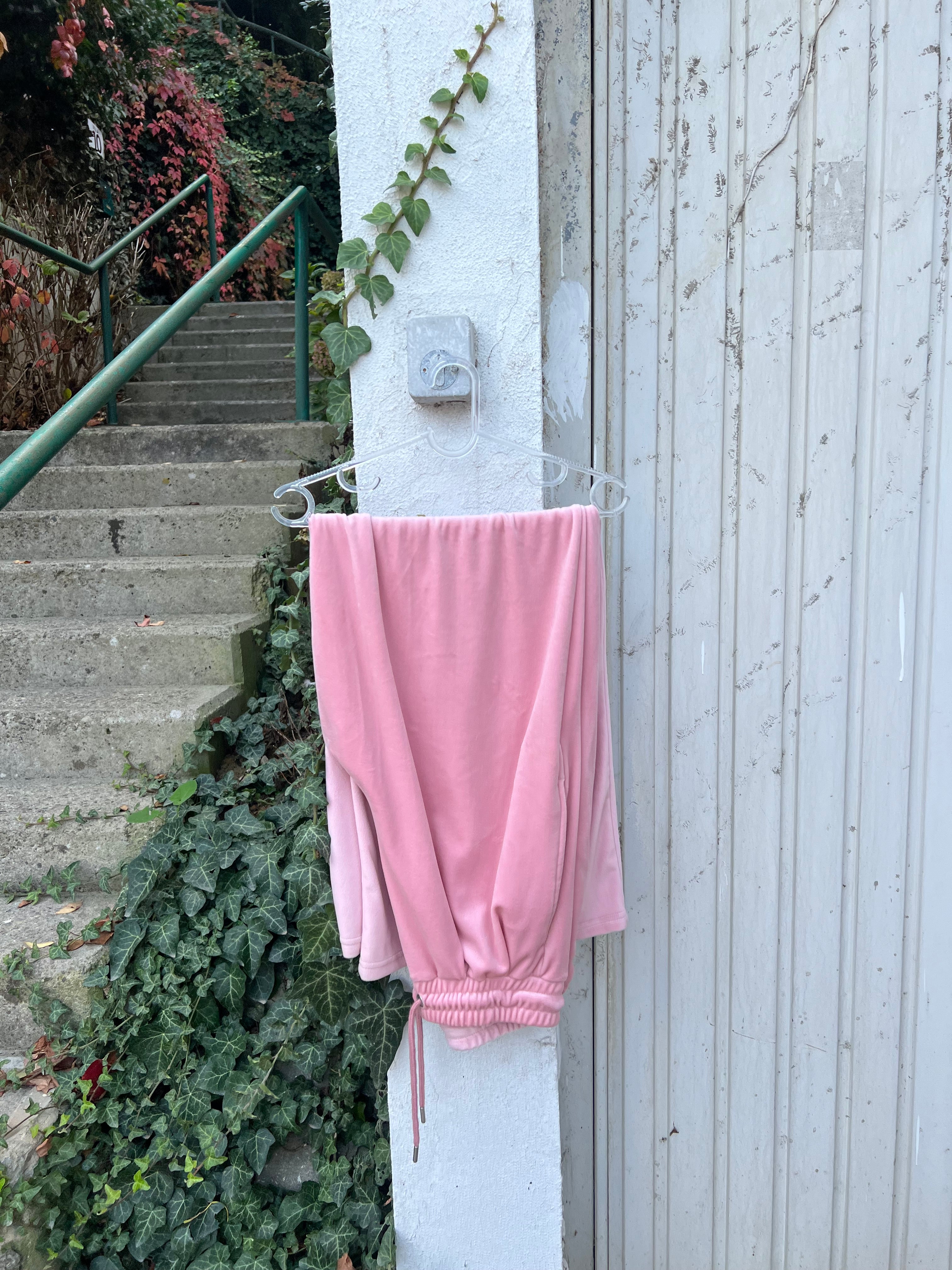 Kadife Pileli Eşoftolon (pembe)