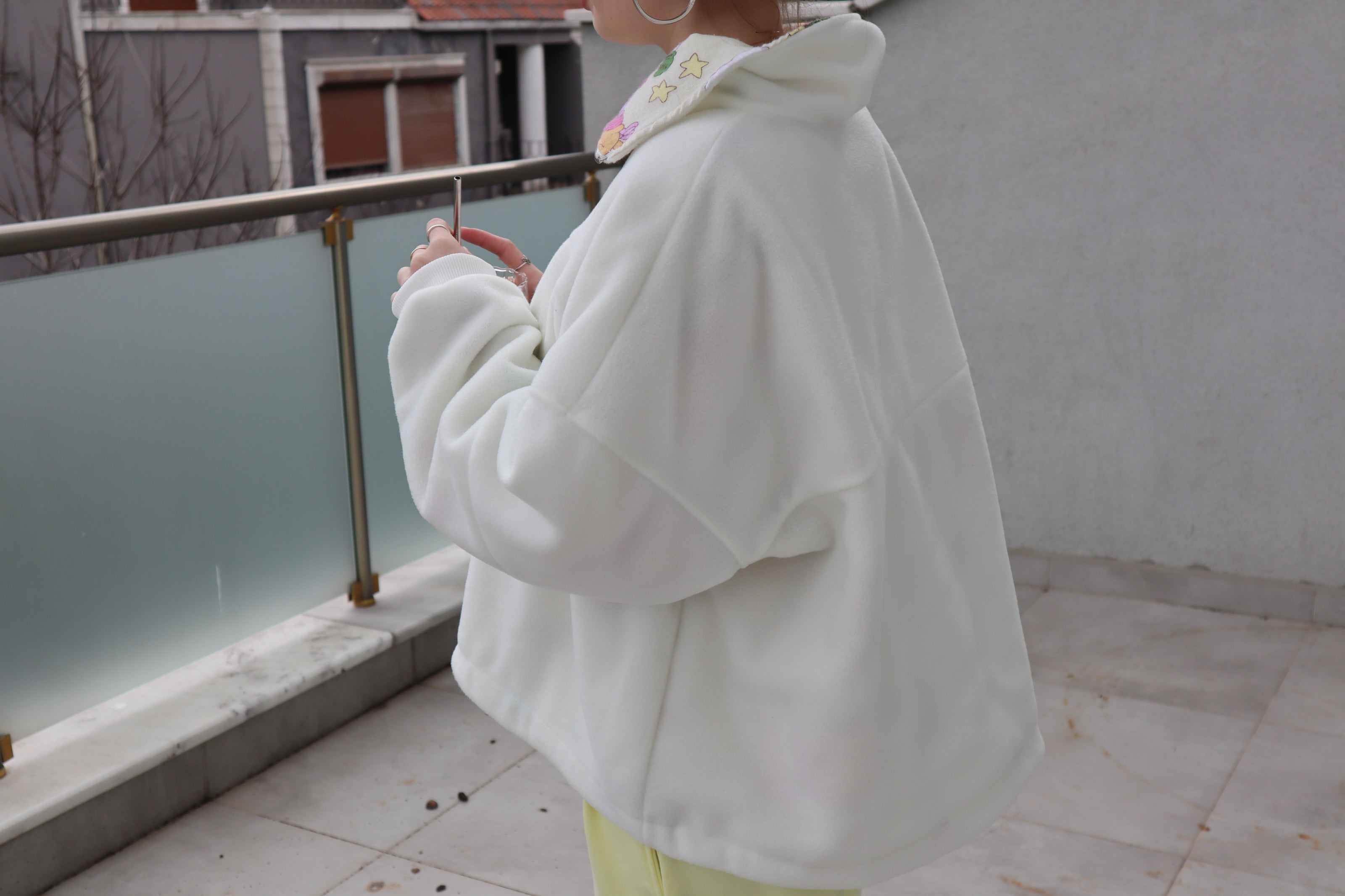 Çift taraflı Poohoodie(butter yellow)