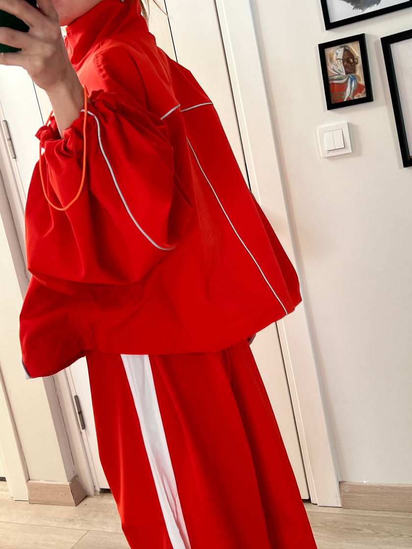 Turuncu omuz askılı Ceket