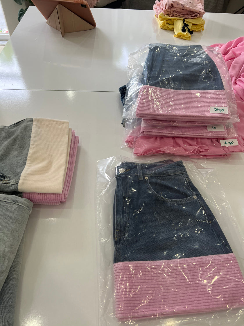 Pink şerit etek (♻️)