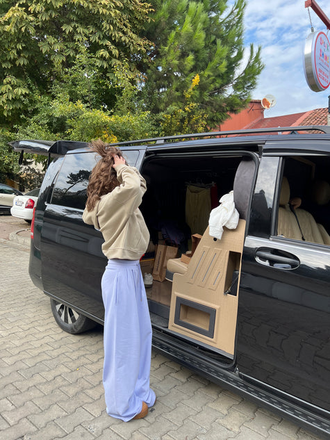 Lila pamuklu Eşoftolon