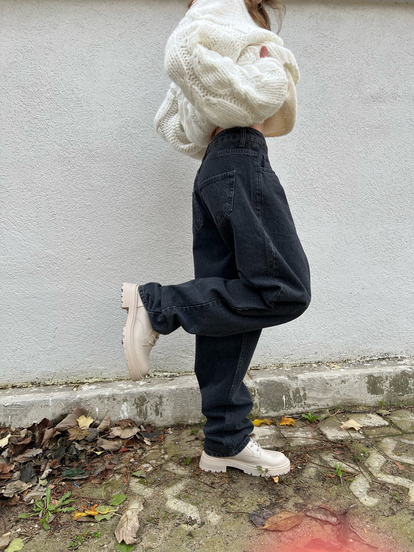 Antrasit Baggy Jean(milli kalıp)