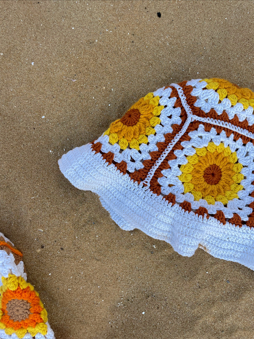 Crochet Bucket (kahve)