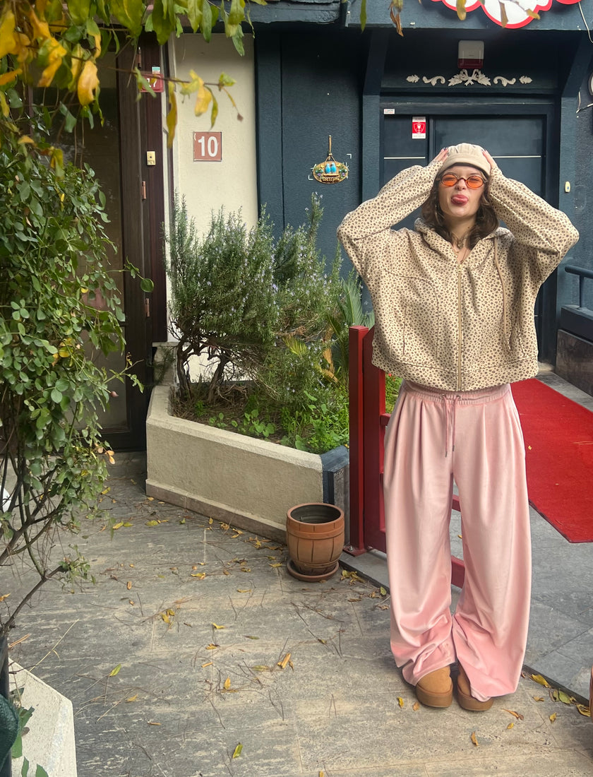 Leopar Kalın Hoodie