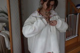 Çift taraflı Poohoodie(beyaz)