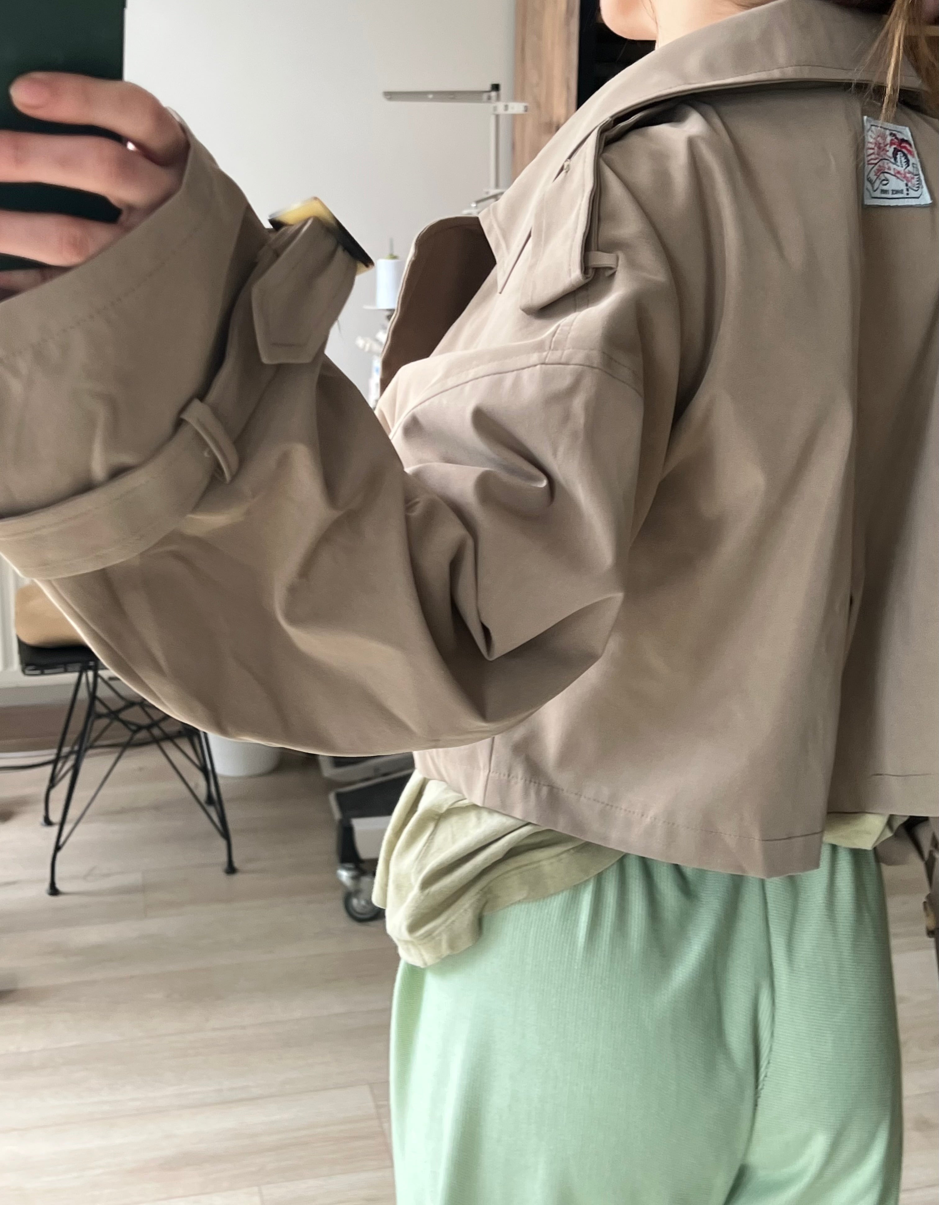 Nakış işlemeli Crop Ceket (♻️)