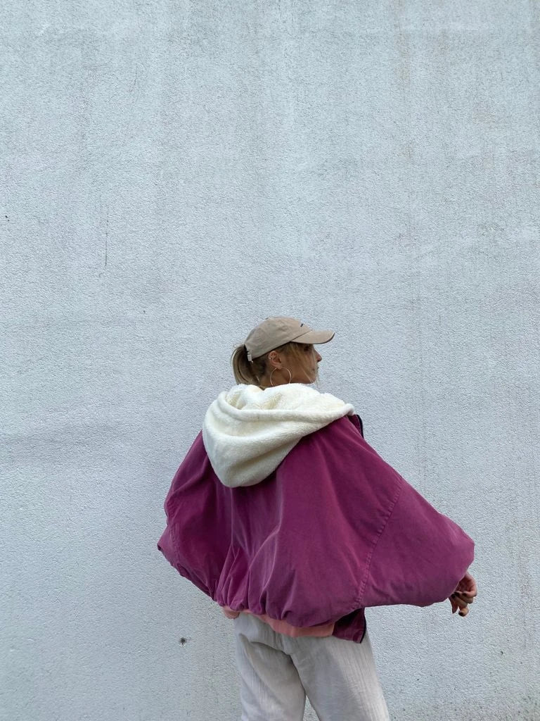 Yarasa Kol Kadife  Marka Mont(gül kurusu)