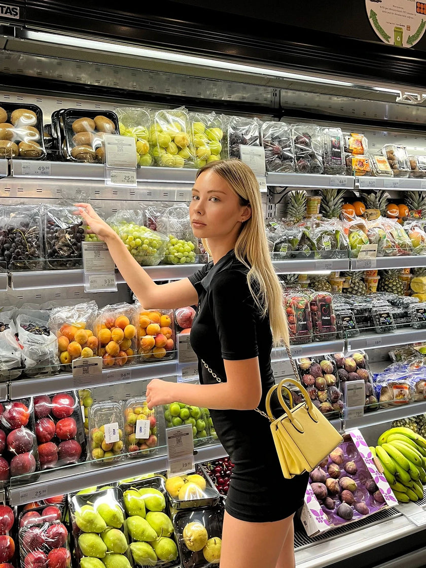 Polo Yaka Mini Tulum (Siyah)